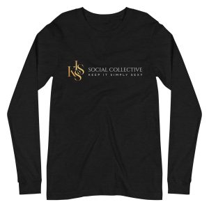 K.I.S.S. Logo Long Sleeve in black heather — front view