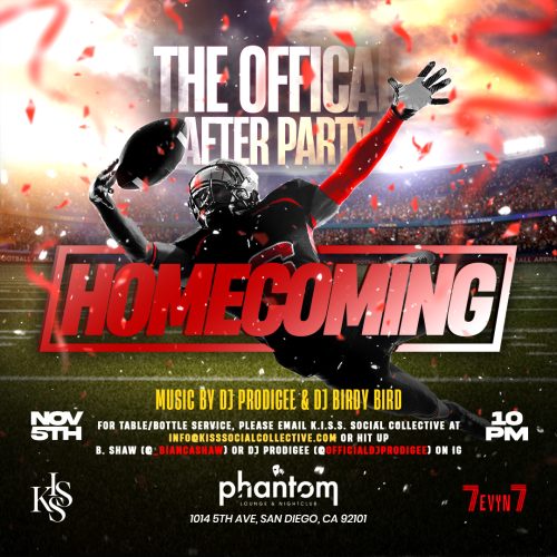 SDSU Homecoming Afterparty Flyer